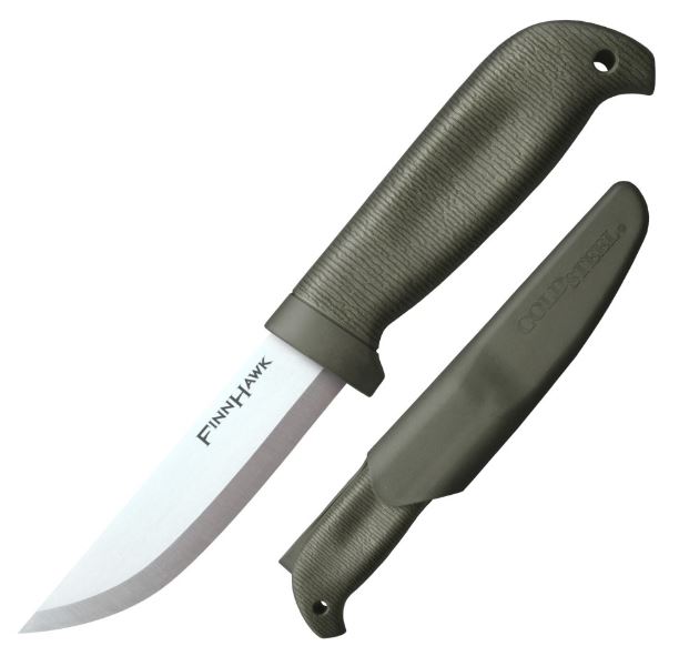 Cold Steel Finn Hawk Fixed Blade Knife, 4116, Green Handle, Hard Sheath, 20NPK